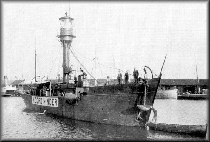 Het Lichtschip Noord Hinder uit de jaren 50