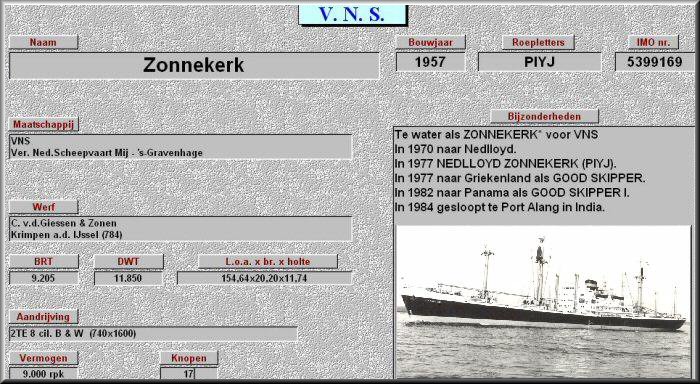 vns65. ms Zonnekerk.