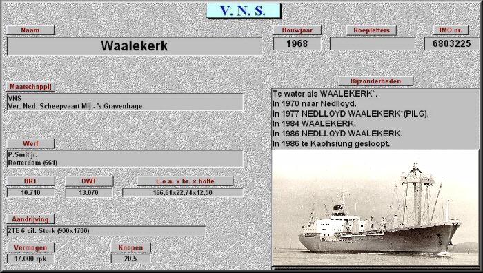 vns67. ms Waalekerk.