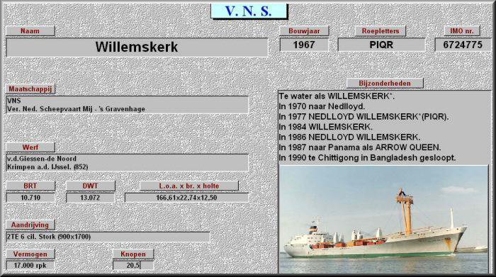 vns68. ms Willemskerk.